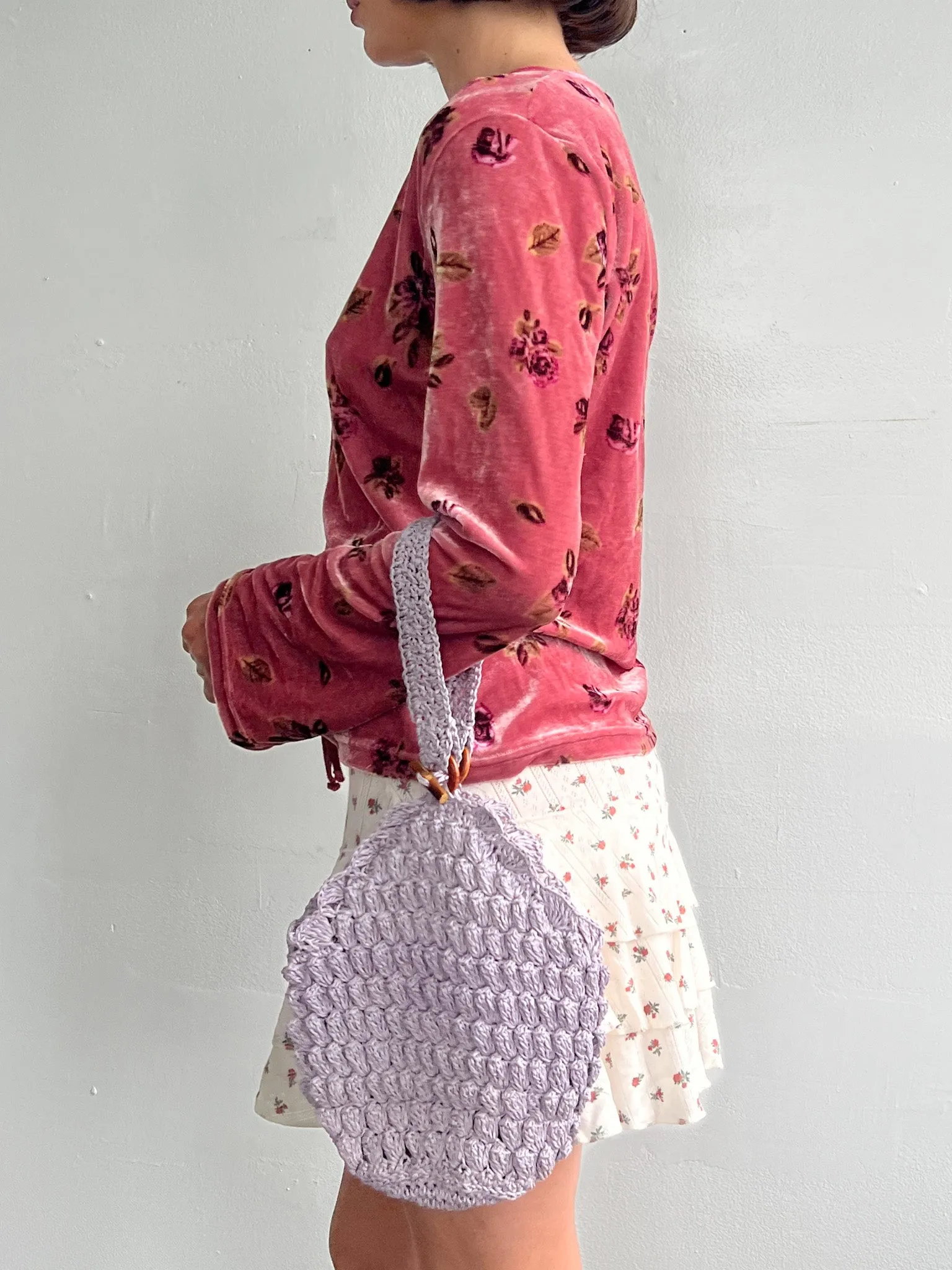 Lilac Crocheted Purse