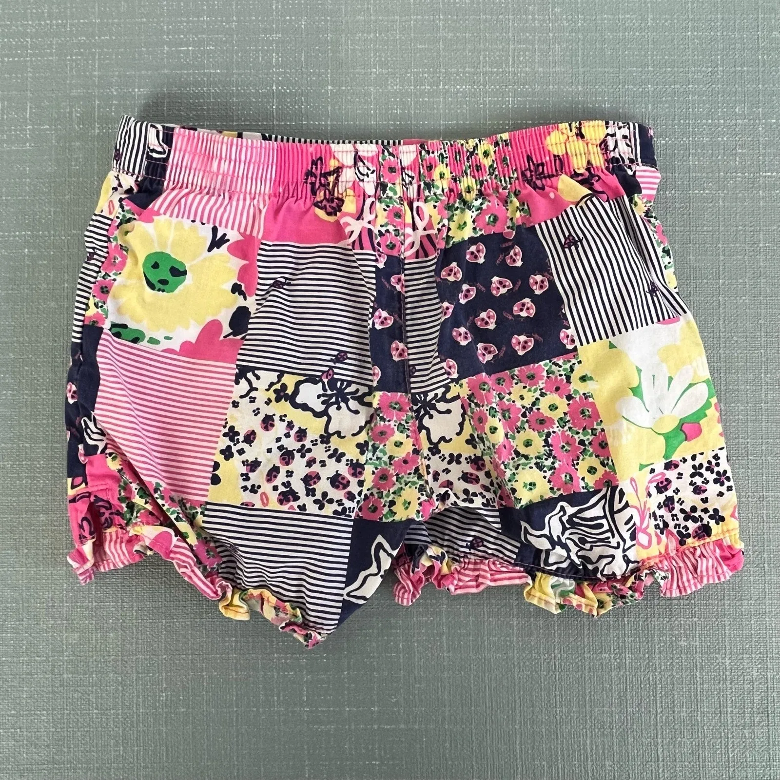 Lilly Pulitzer Girls Aint No Lady Patch Shorts XS 2-3