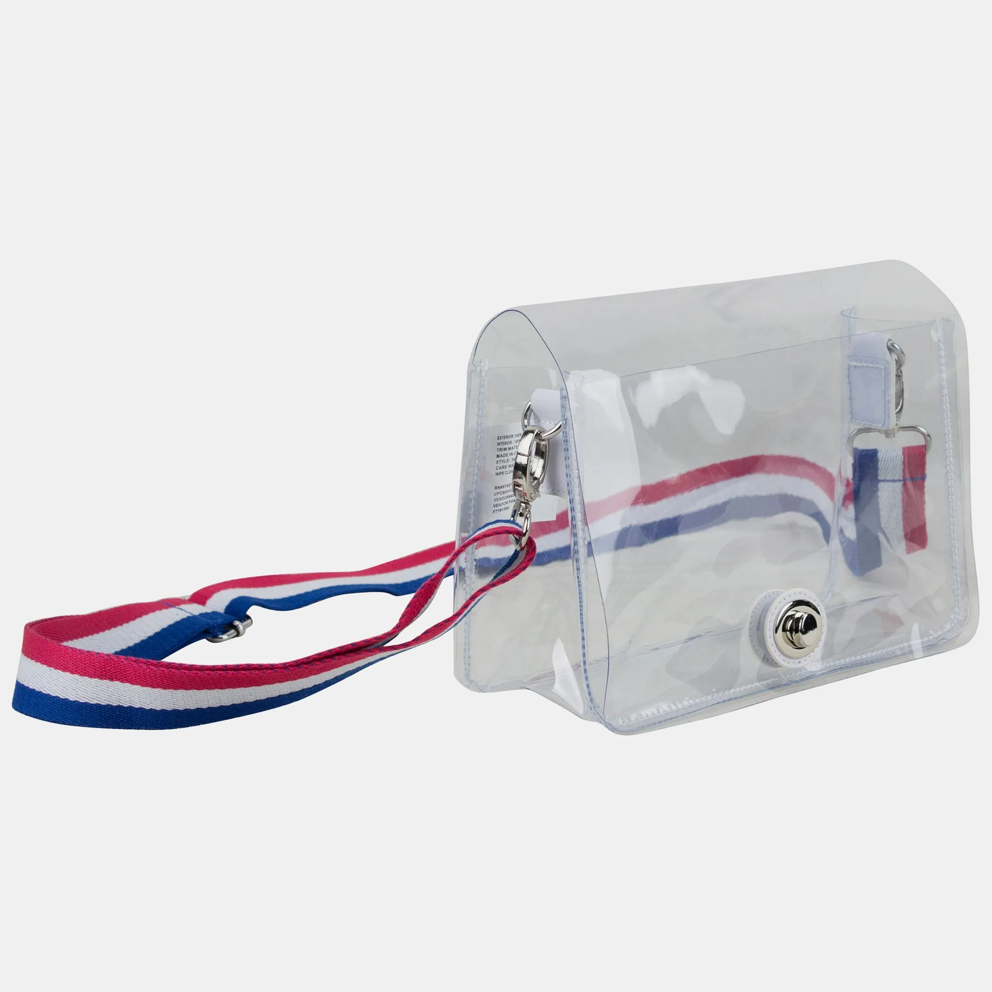 Limited Micah Clear Crossbody with Webbing Strap