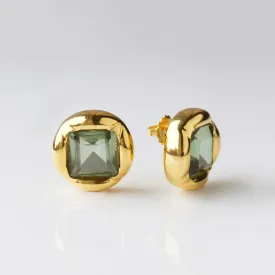 Louise Thompson Lucky Fern Green Topaz Vintage Studs