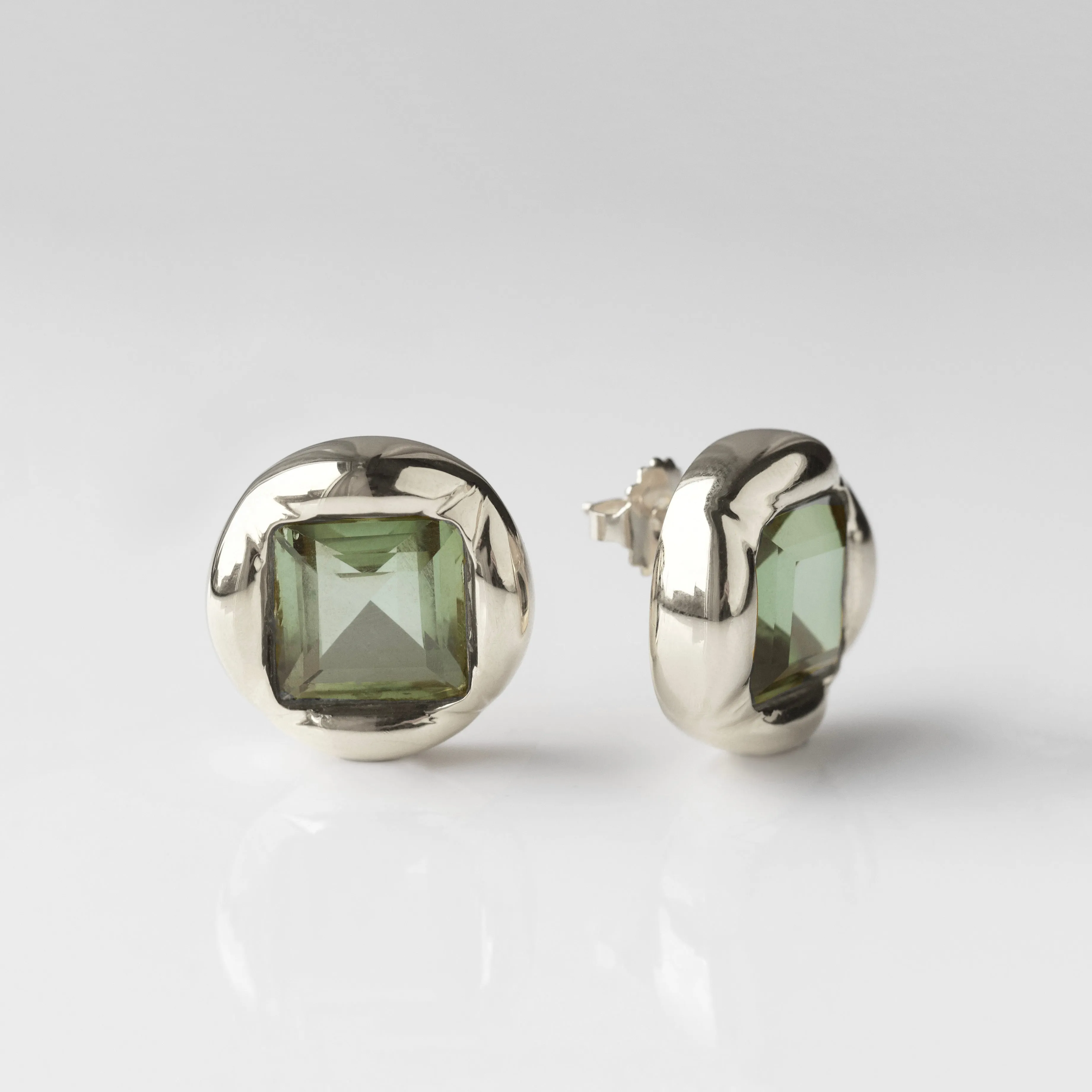 Louise Thompson Lucky Fern Green Topaz Vintage Studs