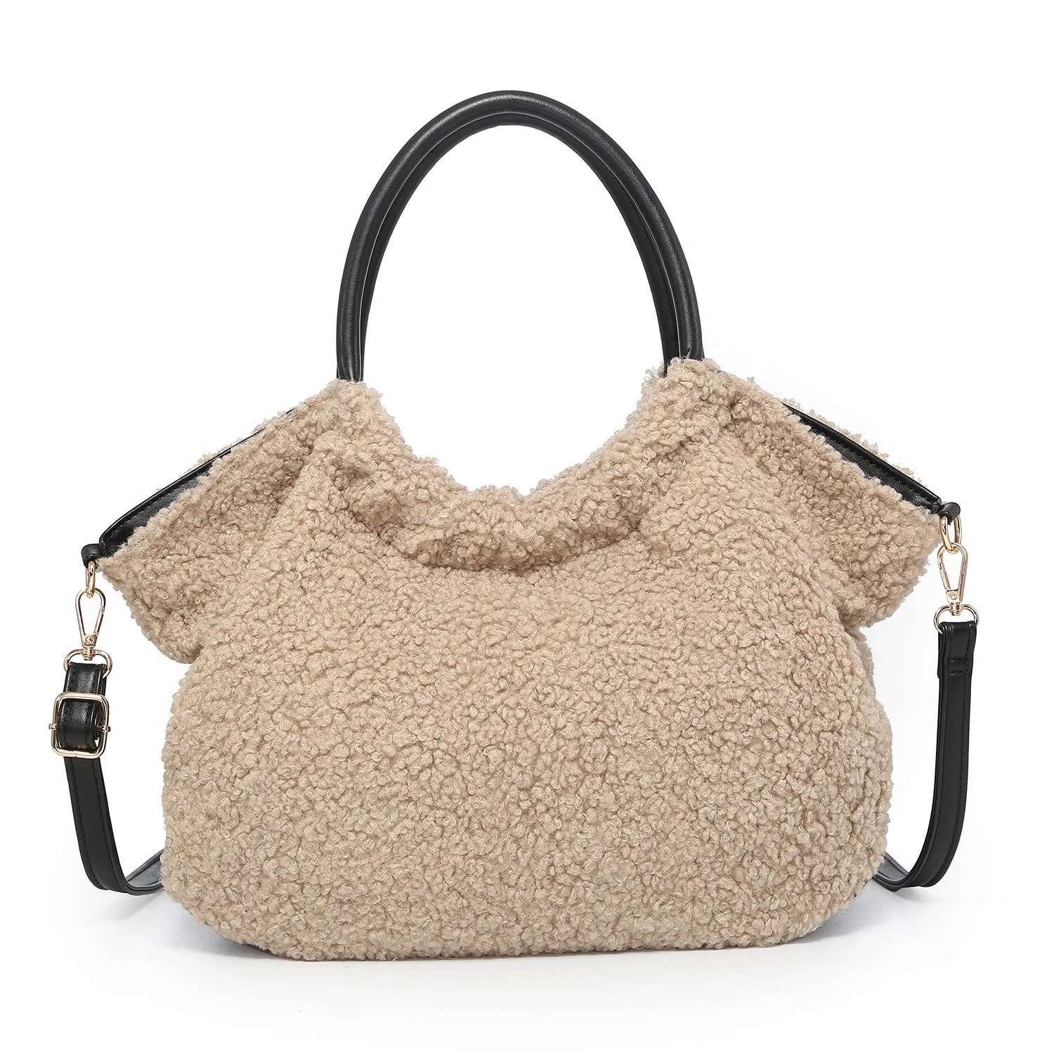 M2182 Zuri Teddy Satchel w/ Crossbody Strap