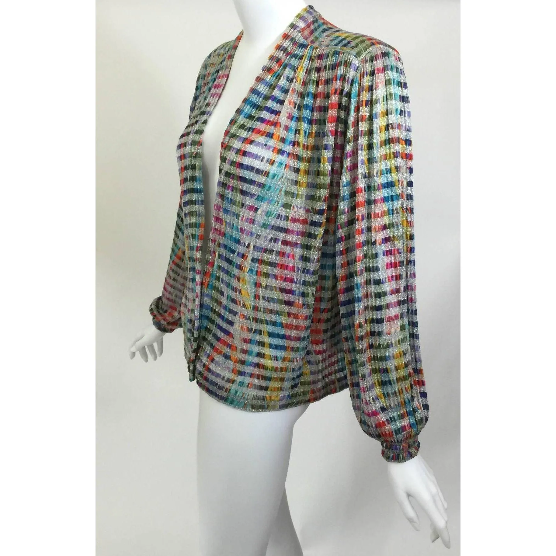 MISSONI Metallic Knit Cardigan Top | Size M-L