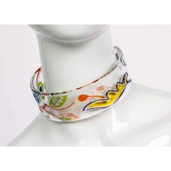 MIU MIU Lucite Painted Choker Necklace