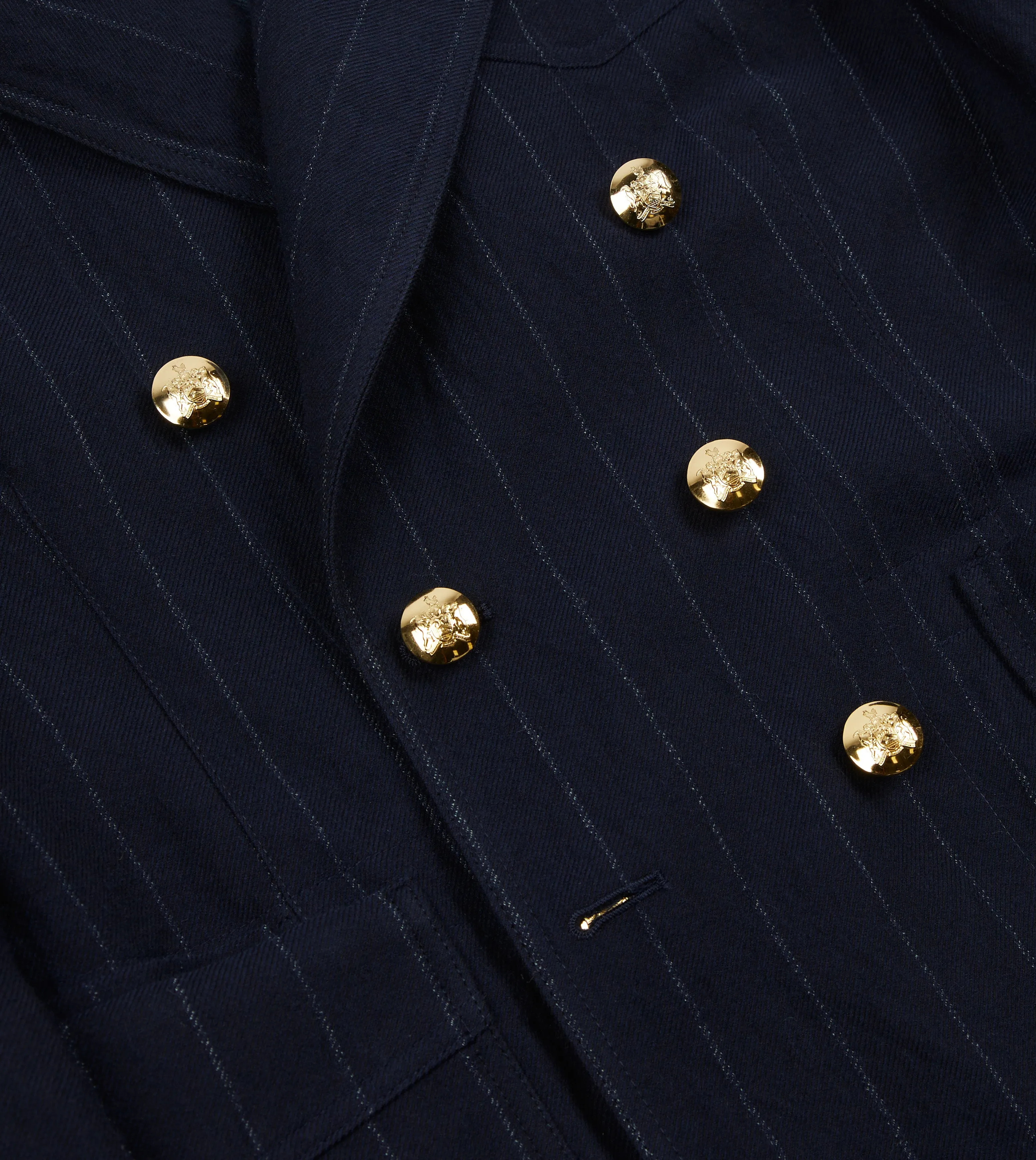 Navy Pin Stripe Wool-Cotton Games Blazer Mk. III