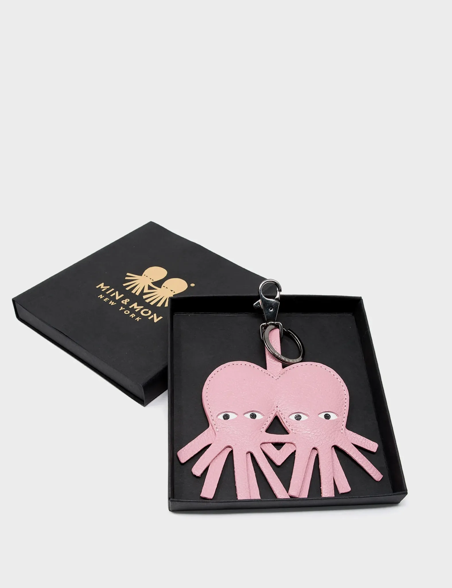 Octotwins Charm - Blush Pink Leather Keychain