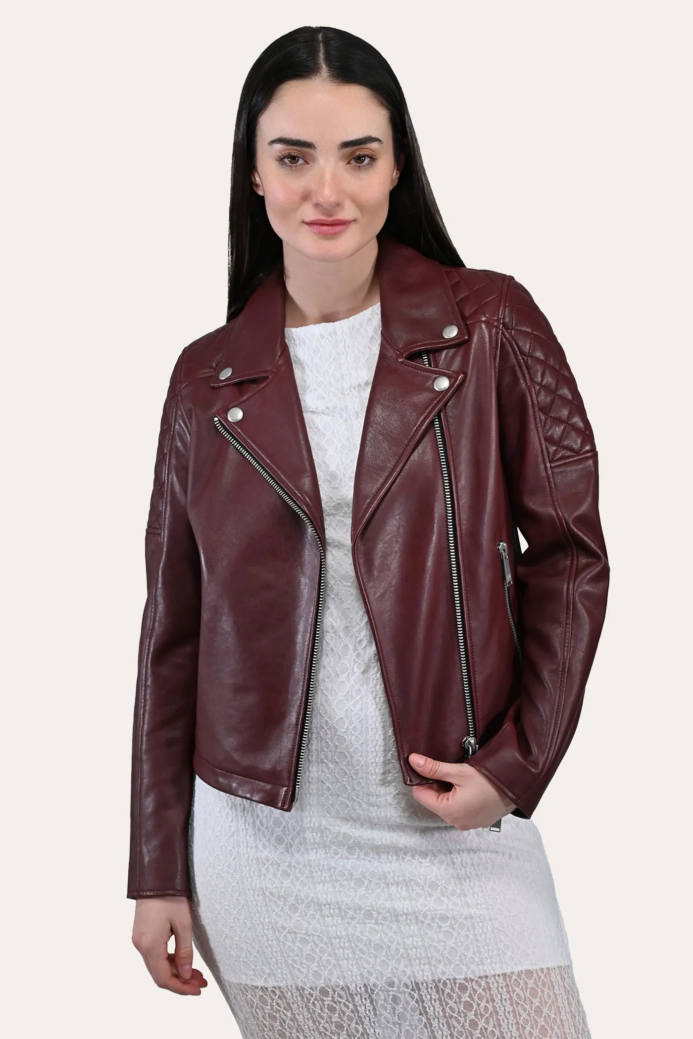 Oxblood Biker Jacket