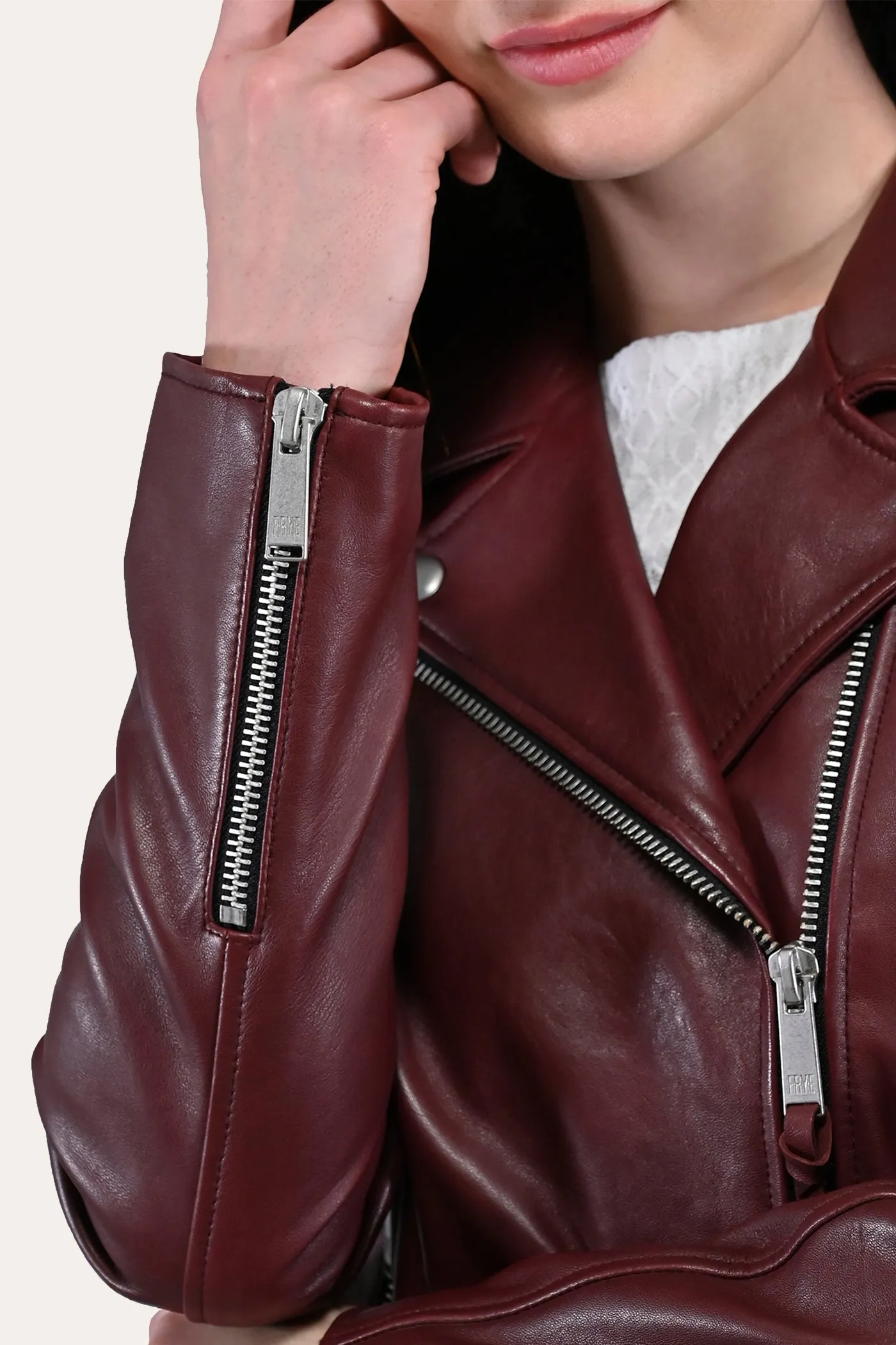 Oxblood Biker Jacket