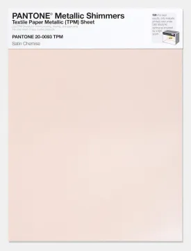 Pantone Metallic Shimmers Textile Paper Metallic Sheet 20-0093 Satin Chemise