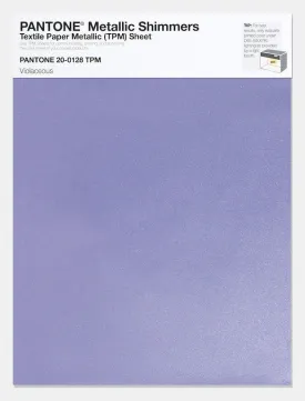 Pantone Metallic Shimmers Textile Paper Metallic Sheet 20-0128 Violaceous