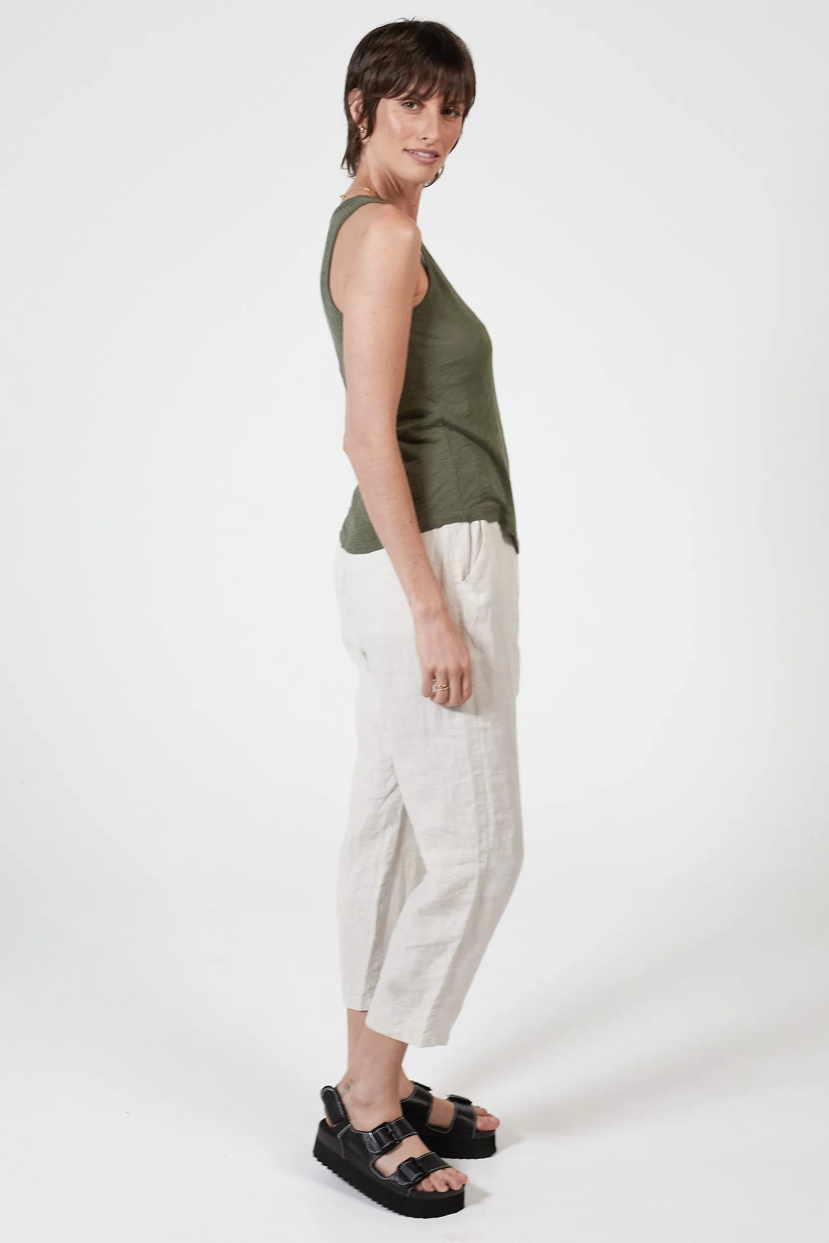 RAYNE SLUB TANK - KHAKI