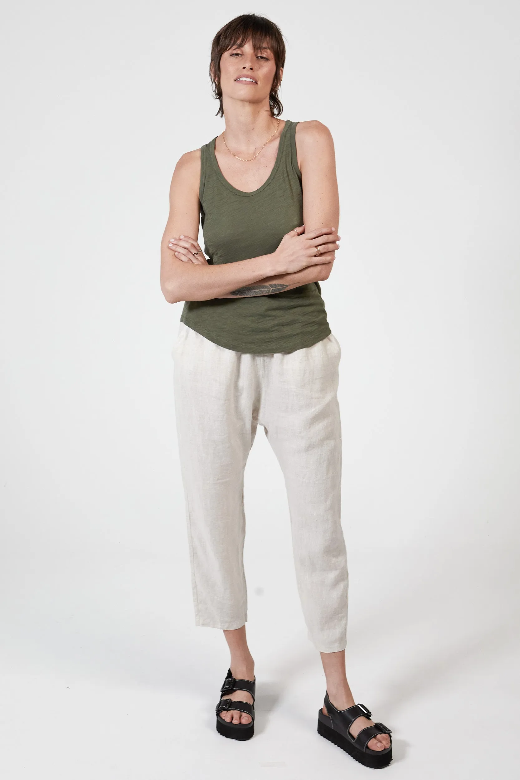 RAYNE SLUB TANK - KHAKI