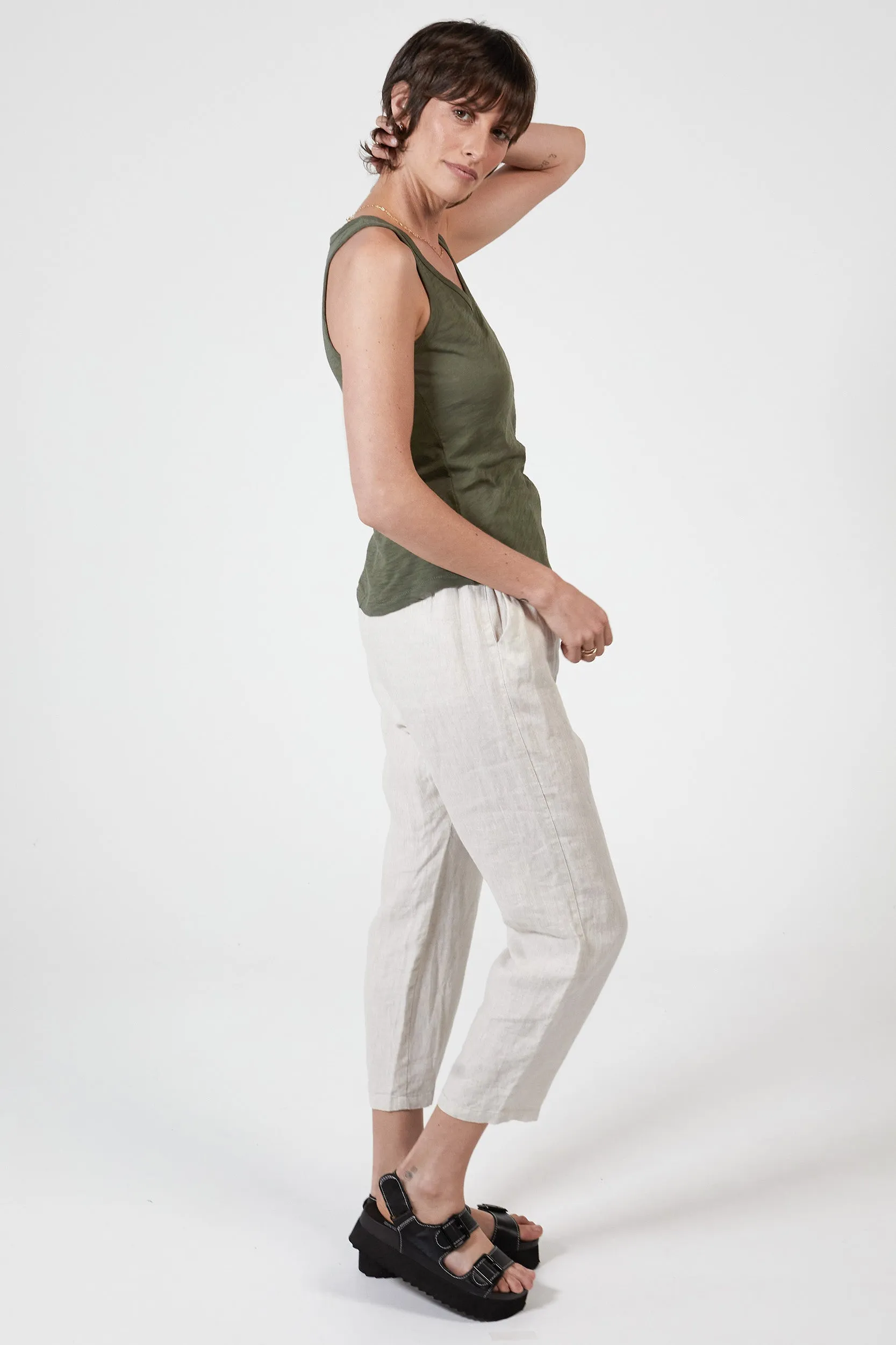 RAYNE SLUB TANK - KHAKI