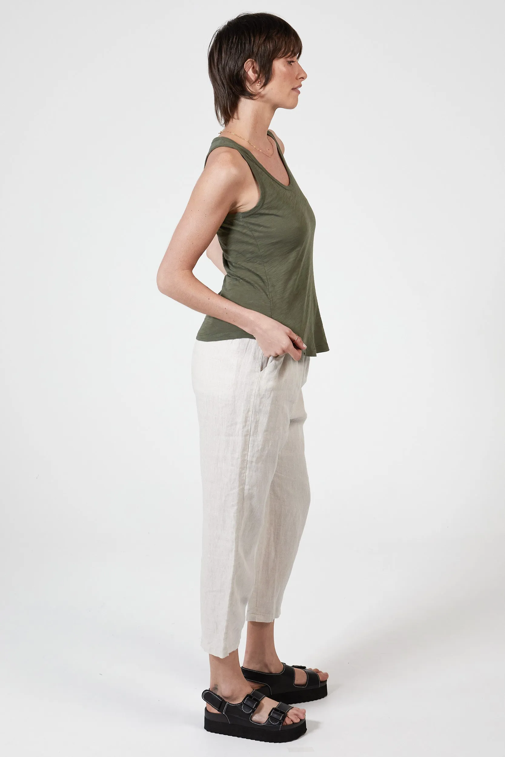 RAYNE SLUB TANK - KHAKI