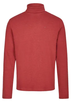 Red Rollneck Knit Jumper