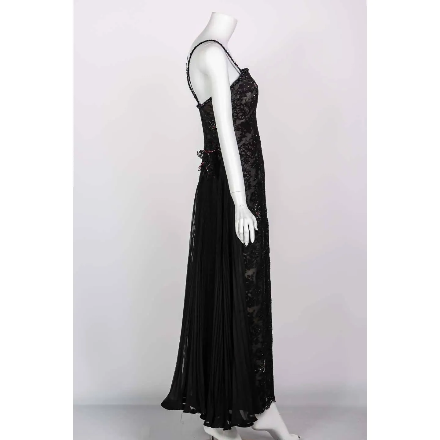 SAKS FIFTH AVENUE Lace Black Gown | Size S/M