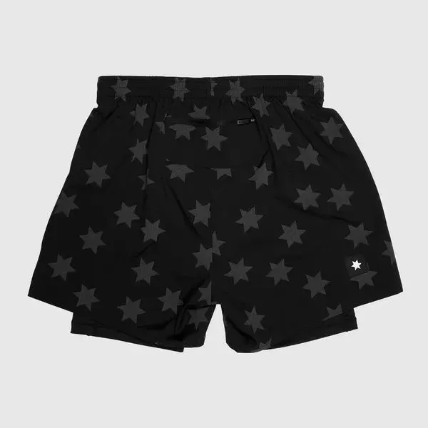 Saysky | Star Reflective Pace 2-in-1 Shorts | Heren | Black