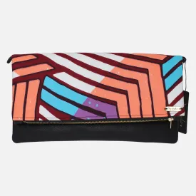 Small Leather Purses Ankara Striped