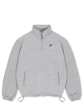 Grey Marle Strike Panel 1/4 Zip Pullover