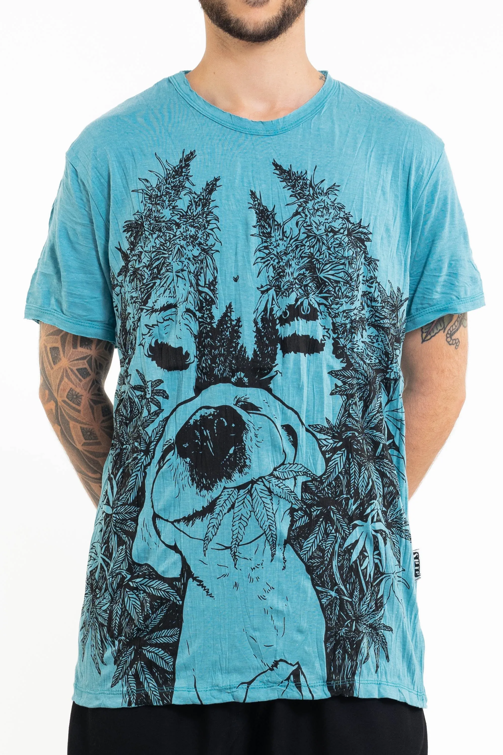 Sure Design Men's Happy Dog T-Shirt Turquoise