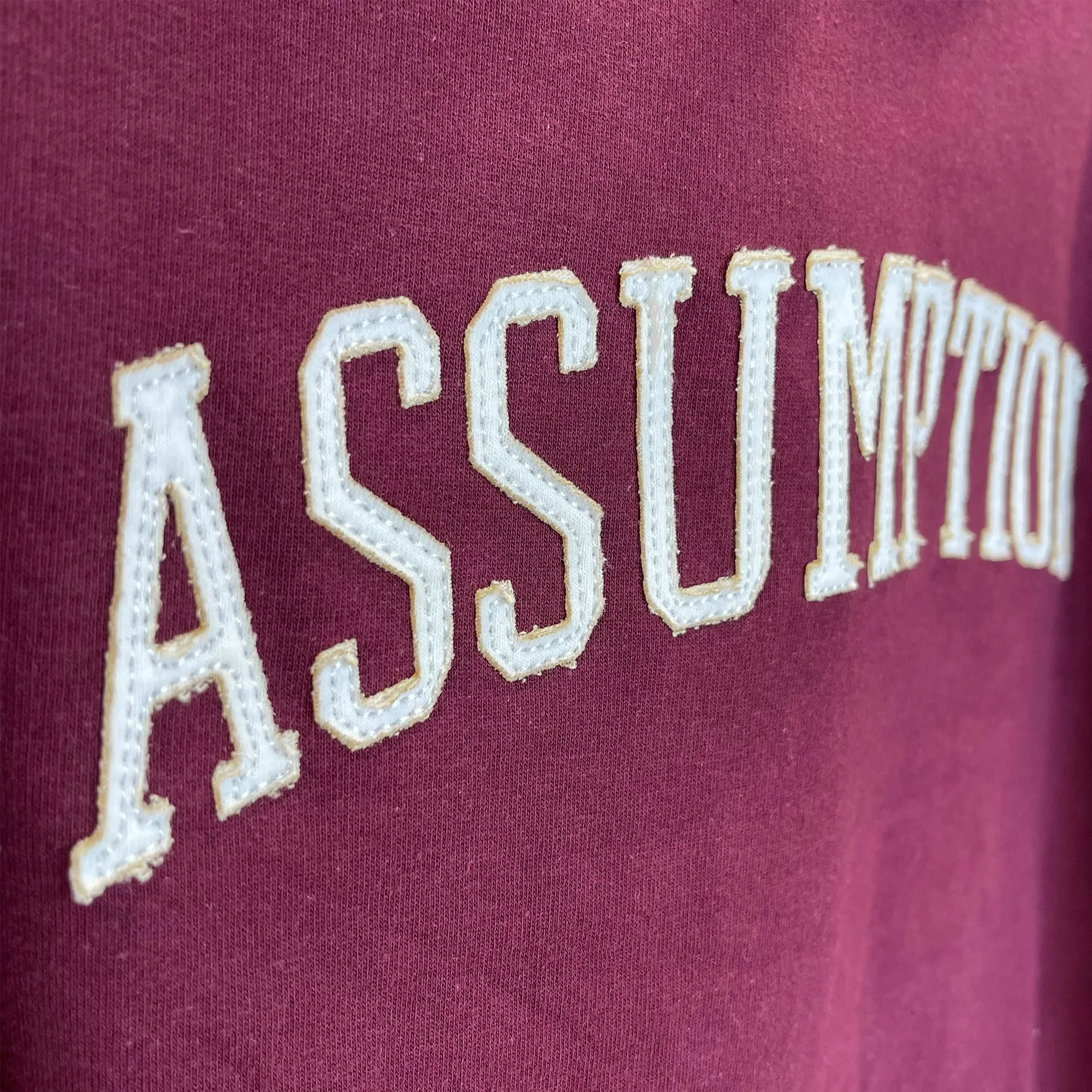 Sweatshirt - Hoodie - Maroon - Stitched Applique - Assumption