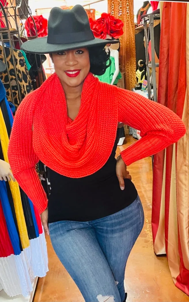 Tangerine Knit Shrug