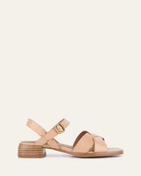 TEMPO FLAT SANDALS NATURAL LEATHER