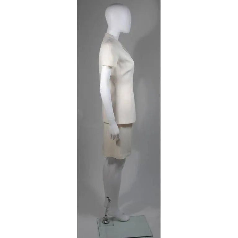 THIERRY MUGLER Ivory Skirt Suit Set | Size 36/38