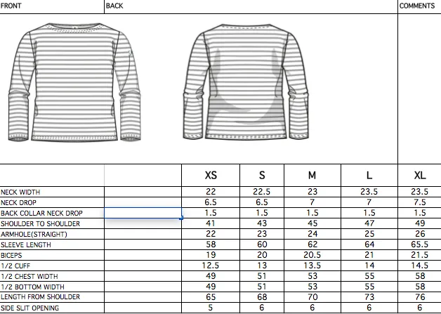 Unisex Striped Breton Top - Cream / French Blue