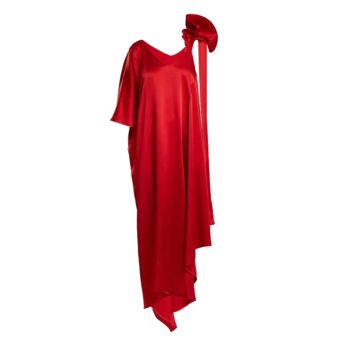 Valentino Red Silk Evening Gown | US 4