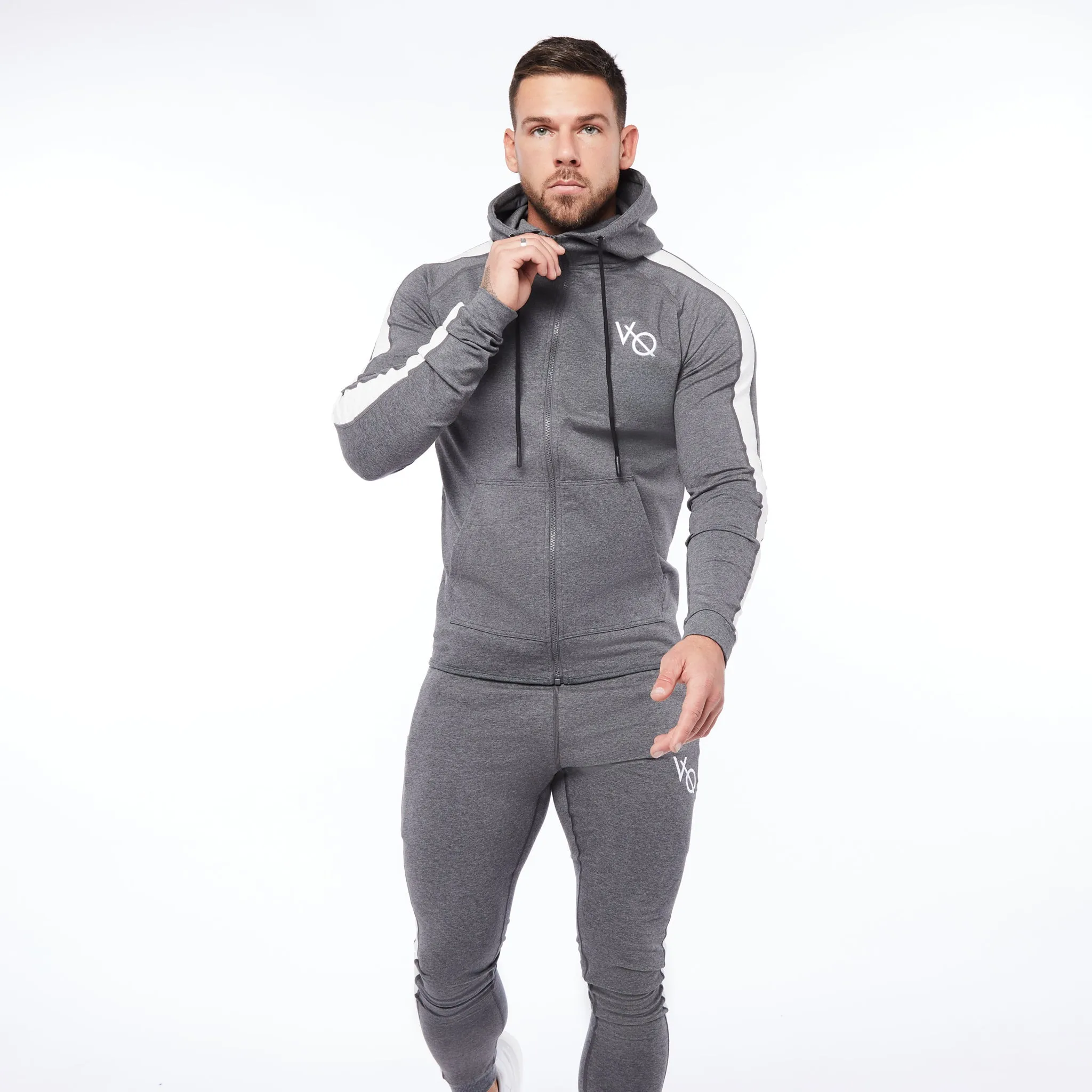 Vanquish Strike Charcoal Grey Full Zip Hoodie