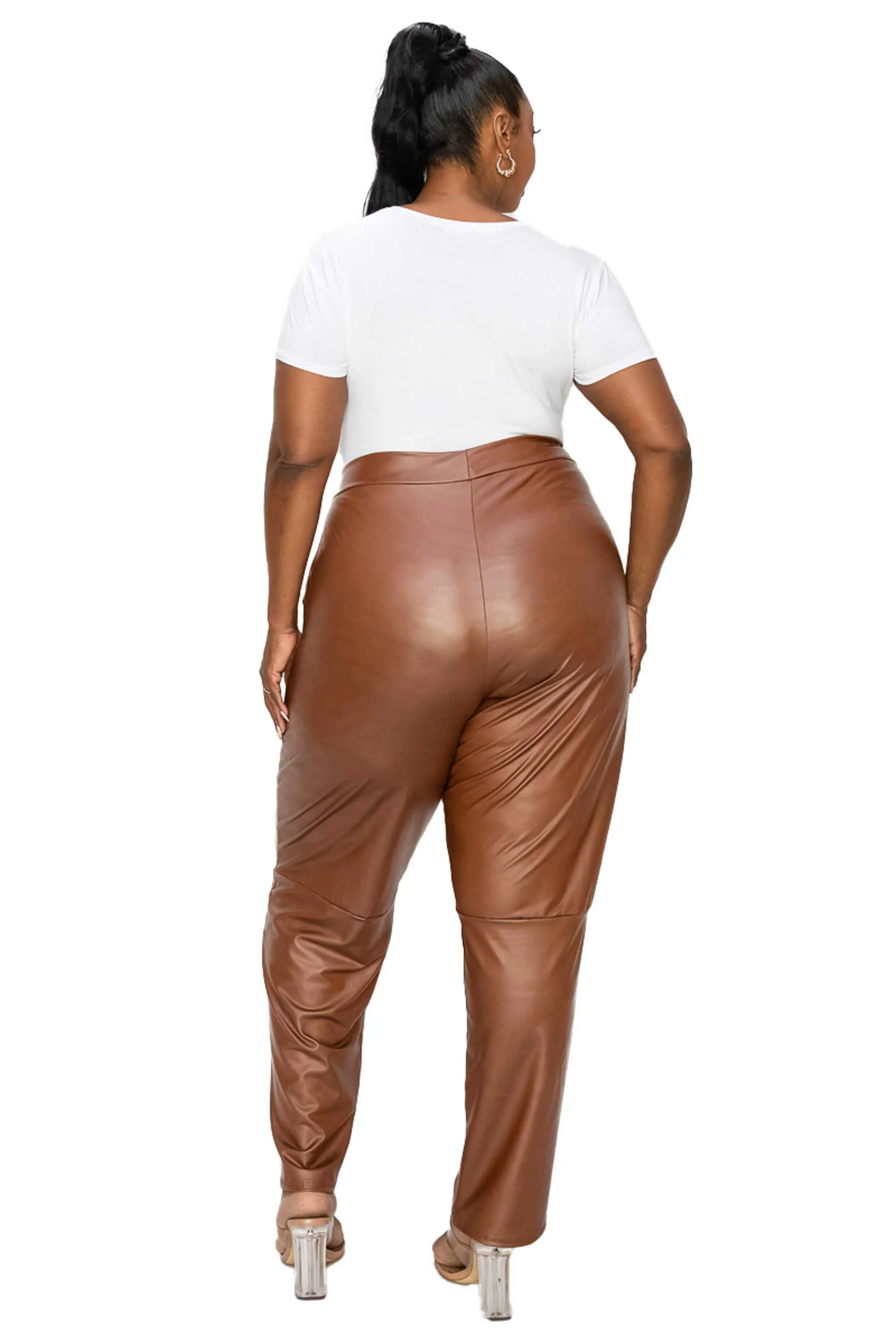 Vegan Leather Pocket Pants