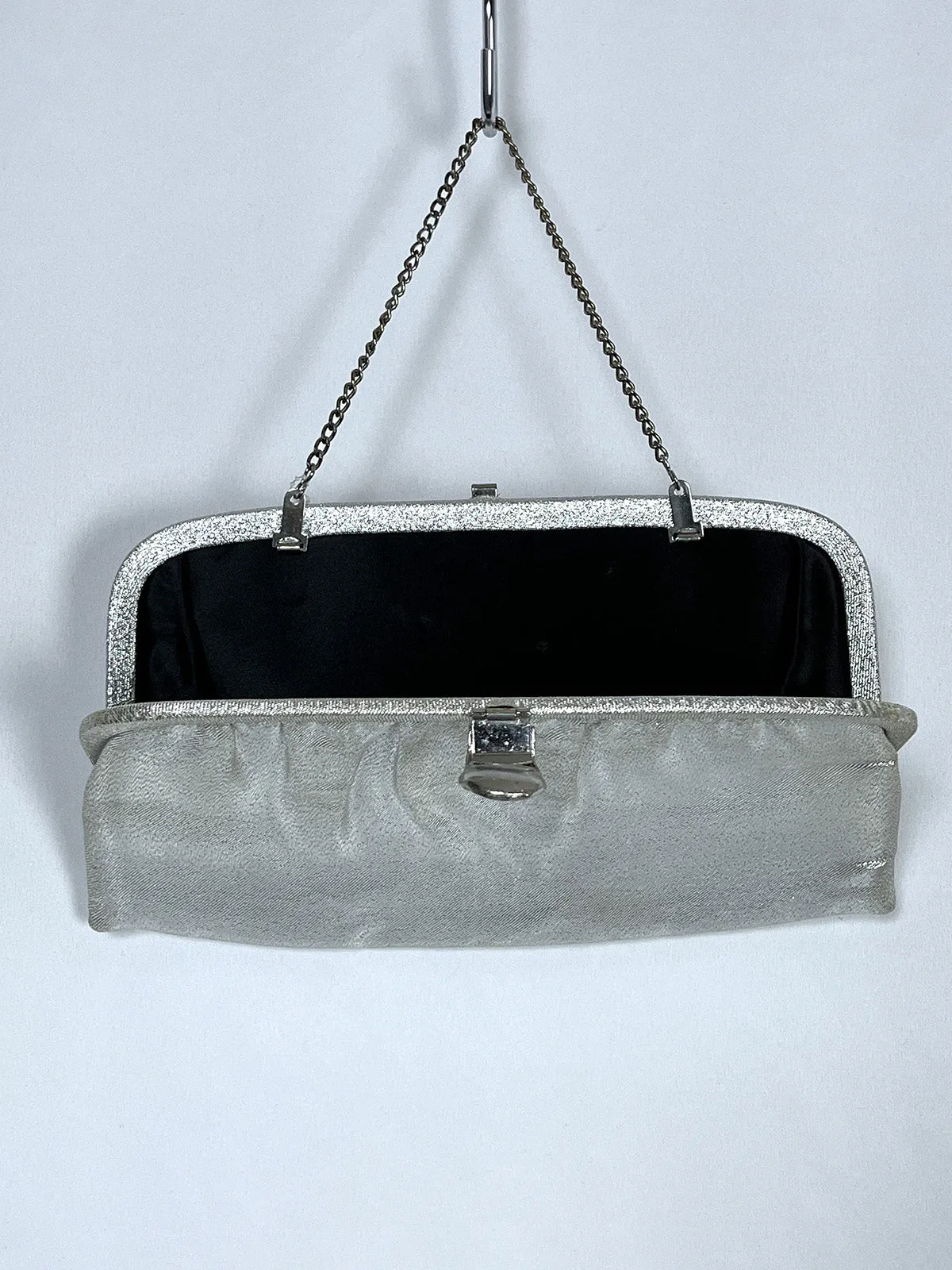 Vintage After Five Silver Metallic Evening Purse