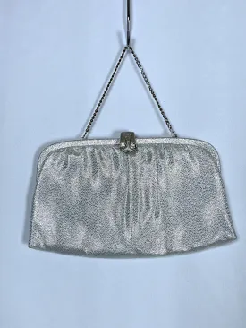 Vintage After Five Silver Metallic Evening Purse