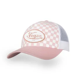 Von Vegan Trucker Hat - Checkerboard Pink