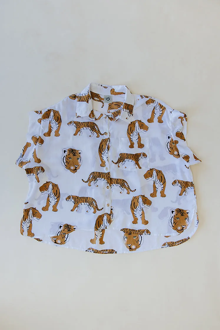 Wandering Tiger Boxy Button-up