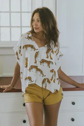 Wandering Tiger Boxy Button-up