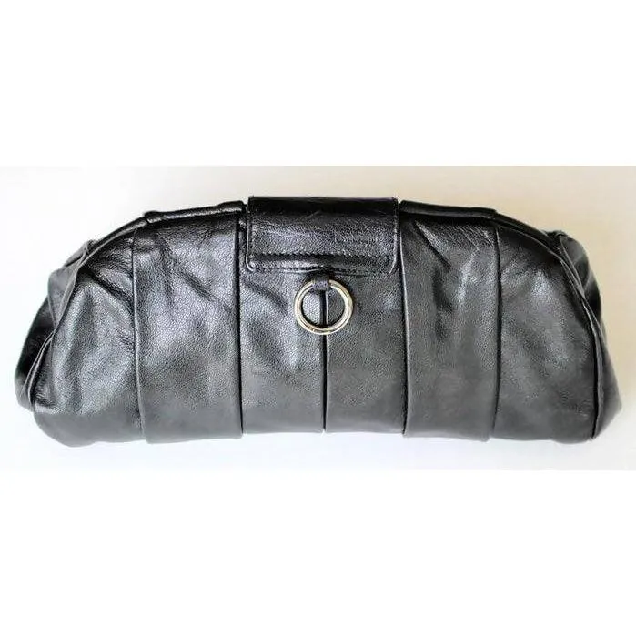 YVES SAINT LAURENT Black Dali Lip Clutch Bag