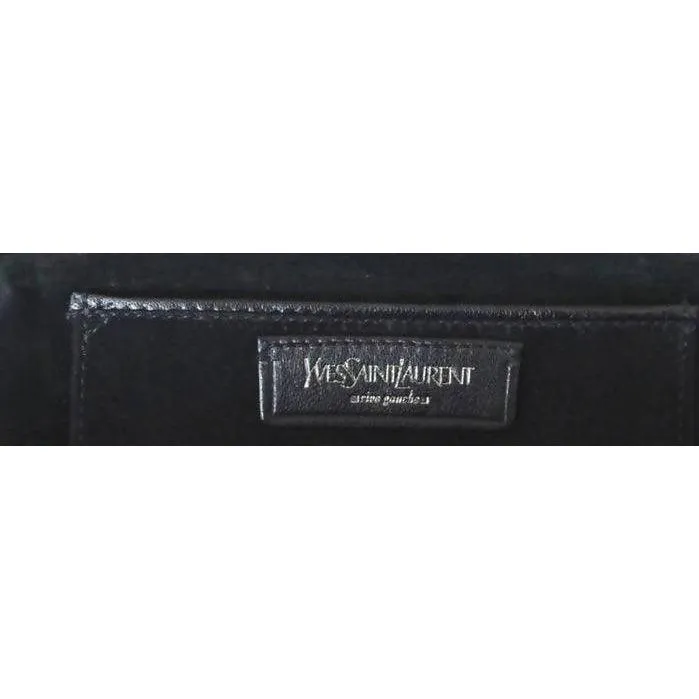 YVES SAINT LAURENT Black Dali Lip Clutch Bag