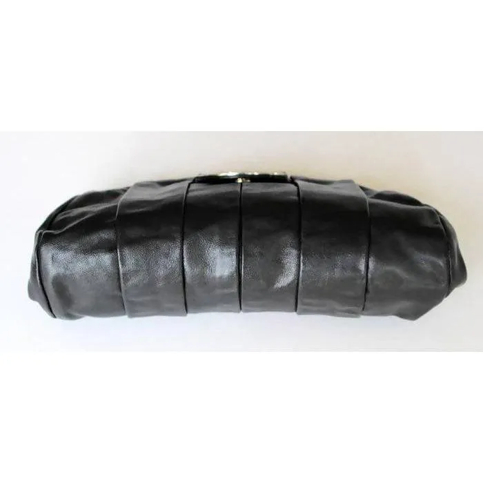 YVES SAINT LAURENT Black Dali Lip Clutch Bag